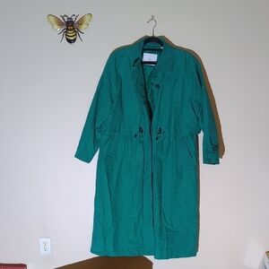 Vintage London Fog Emerald Trench Coat